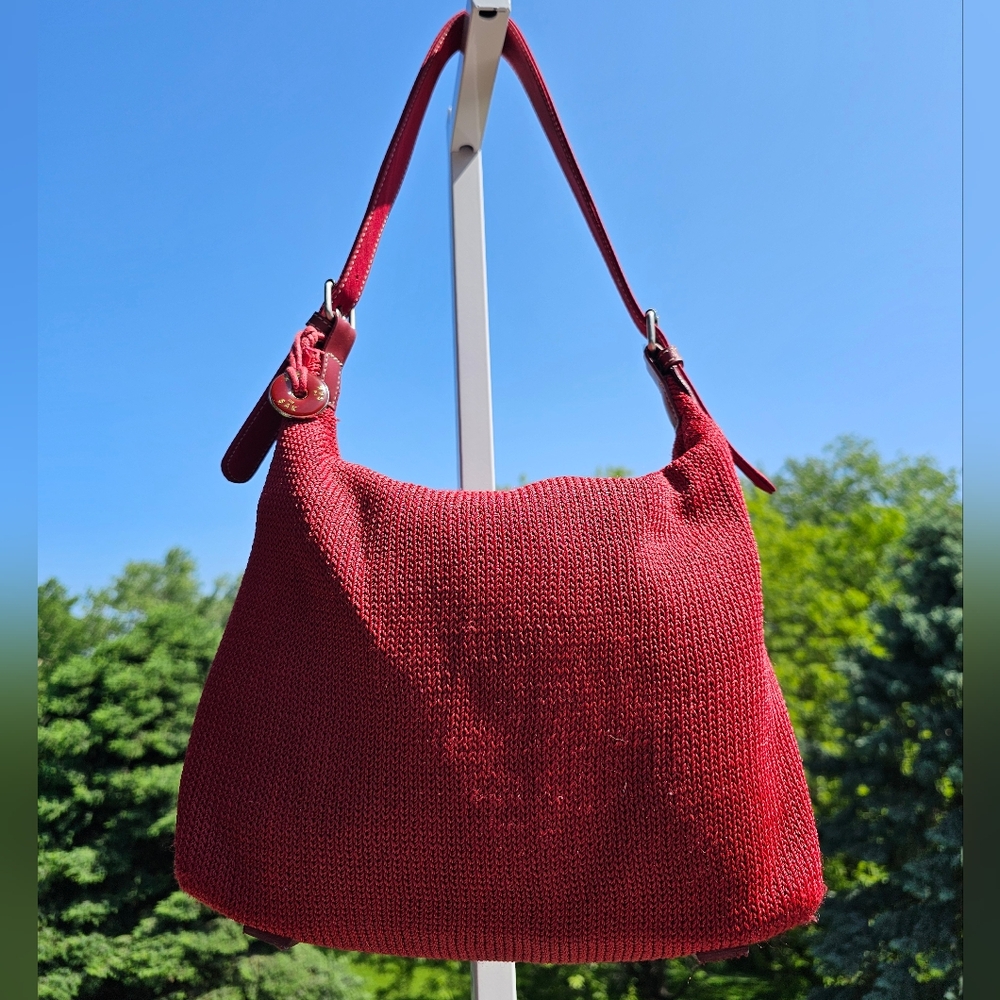 THE SAK Knitted Red Shoulder Handbag